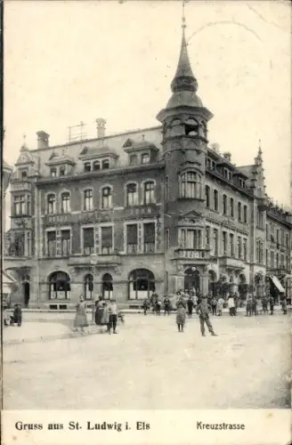 Ak Saint Louis Sankt Ludwig Elsass Haut Rhin, Kreuzstraße