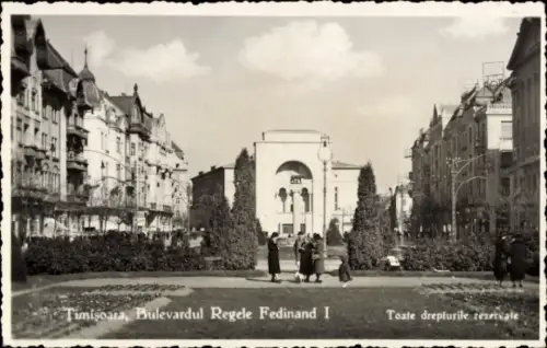 Foto Ak Timișoara Temesvár Temeswar Rumänien, Bulevardul Regele Ferdinand I