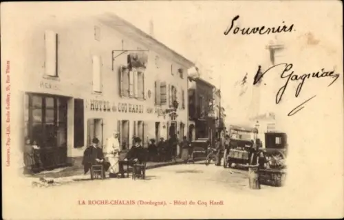 CPA La Roche-Chalais Dordogne, Hôtel du Coq Hardi
