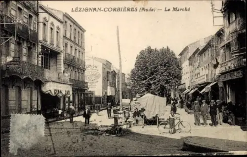 CPA Lézignan Corbières Aude, Marché
