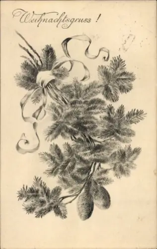 Ak Frohe Weihnachten, Weihnachtsgruß, Tannenzweig