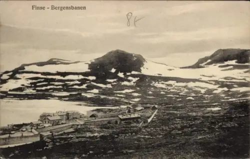 Ak Finse Norwegen, Finse Bergensbanen, Berge, Schnee, Landschaft