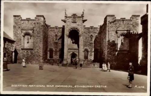 Ak Edinburgh Schottland, Schottisches Nationaldenkmal, Edinburgh Castle