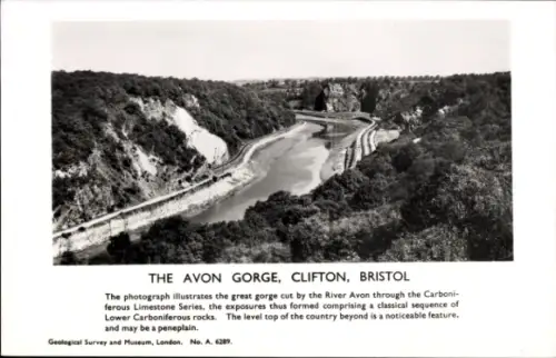 Ak Bristol South West England, Avon Gorge, River Avon, Carboniferous Limestone, geologische Merkm
