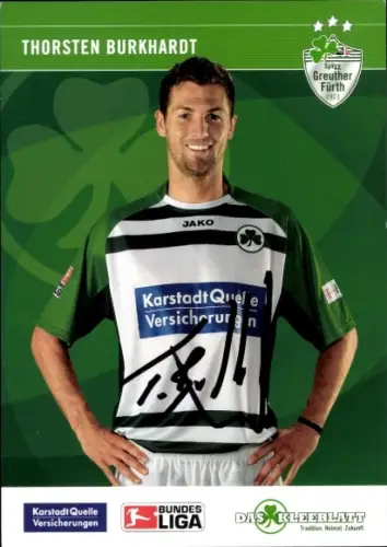 Autogrammkarte Fußballer Thorsten Burkhardt, SpVgg Greuther Fürth, Autogramm