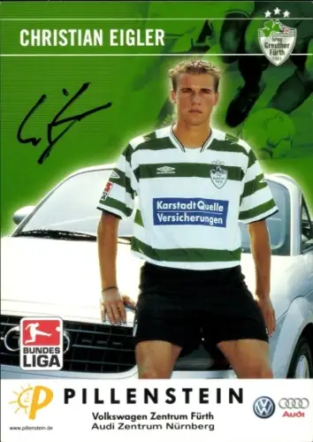 Autogrammkarte Fußballer Christian Eigler, SpVgg Greuther Fürth, Autogramm