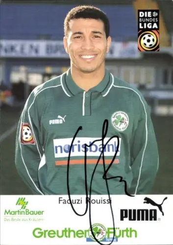 Autogrammkarte Fußballer Faouzi Rouissi, SpVgg Greuther Fürth, Autogramm