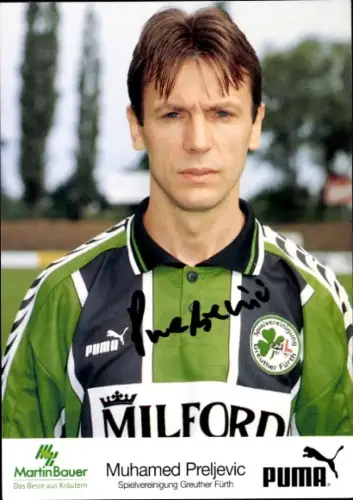 Autogrammkarte Fußballer Muhamed Preljevic, SpVgg Greuther Fürth, Autogramm