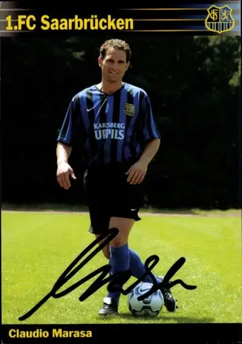 Autogrammkarte Fußballer Claudio Marasa, 1. FC Saarbrücken, Autogramm