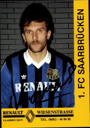Autogrammkarte Fußballer Norbert Schlegel, 1. FC Saarbrücken, Autogramm