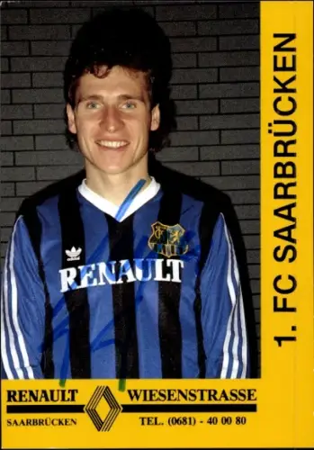 Autogrammkarte Fußballer Reiner Geyer, 1. FC Saarbrücken, Autogramm
