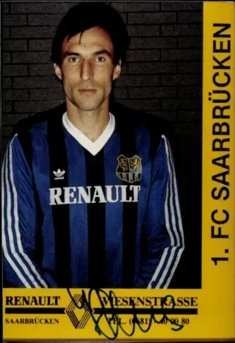 Autogrammkarte Fußballer Nasko Jelev, 1. FC Saarbrücken, Autogramm