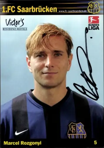 Autogrammkarte Fußballer Marcel Rozgonyi, 1. FC Saarbrücken, Autogramm