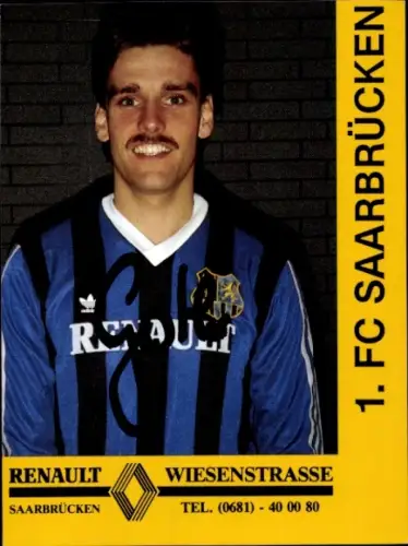 Autogrammkarte Fußballer Florian Gothe, 1. FC Saarbrücken, Autogramm