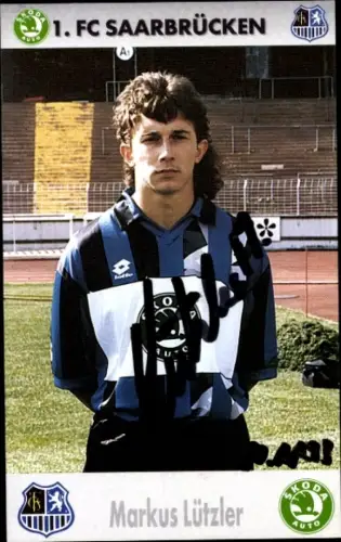 Autogrammkarte Fußballer Markus Lützler, 1. FC Saarbrücken, Autogramm