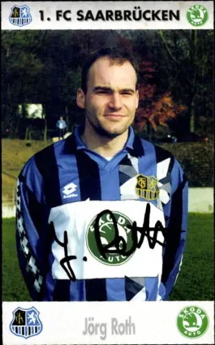 Autogrammkarte Fußballer Jörg Roth, 1. FC Saarbrücken, Autogramm