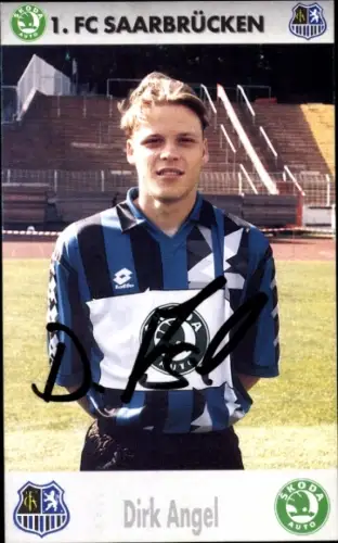 Autogrammkarte Fußballer Dirk Angel, 1. FC Saarbrücken, Autogramm