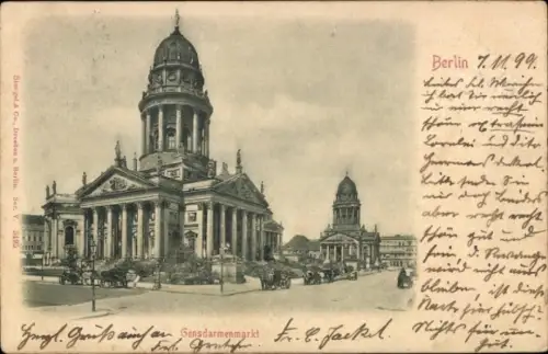 Relief Ak Berlin Mitte, Gendarmenmarkt