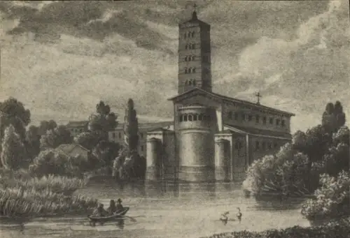 Künstler Ak Potsdam, Friedenskirche um 1850