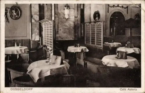 Ak Düsseldorf am Rhein, Café Astoria, Innenansicht
