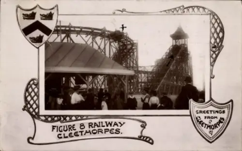 Ak Cleethorpes Yorkshire England, Figure 8 Railway