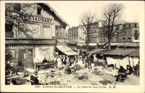 CPA Le Kremlin Bicêtre Val de Marne, Le Marché aux Puces