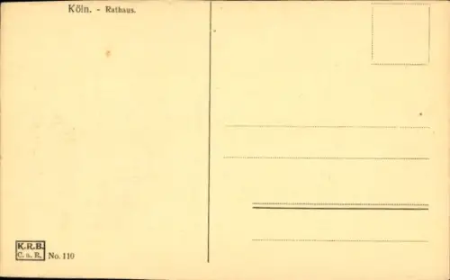 Ak Cöln Köln am Rhein, Rathaus