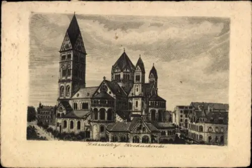 Künstler Ak Düsseldorf am Rhein, Rochuskirche