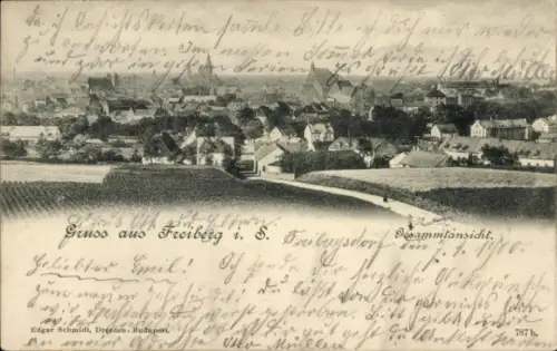 Ak Freiberg in Sachsen, Gesamtansicht
