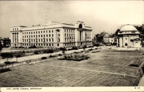 Ak Birmingham West Midlands England, Civic Centre Gardens,  , 1985