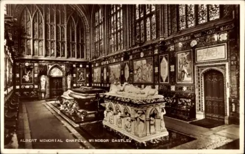 Ak Windsor Berkshire England, Windsor Castle, Albert Memorial Chapel