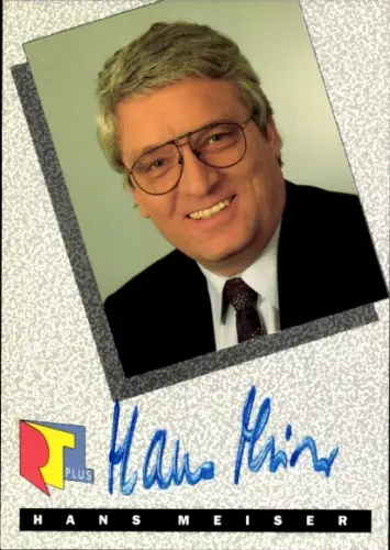 Ak Hans Meiser, Fernsehmoderator, Portrait, Autogramm
