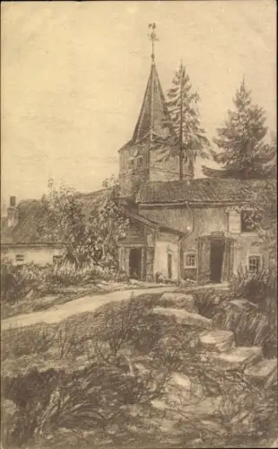 Ak Damvillers Lothringen Meuse, Kirche, westlicher Kriegsschauplatz,  