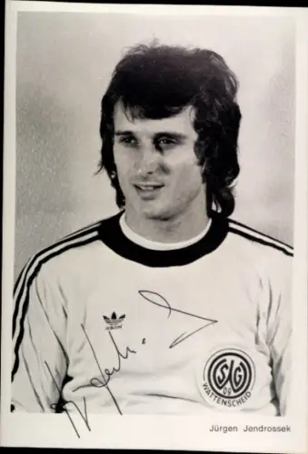 Autogrammkarte Fußballer Jürgen Jendrossek, SG Wattenscheid 09, Autogramm