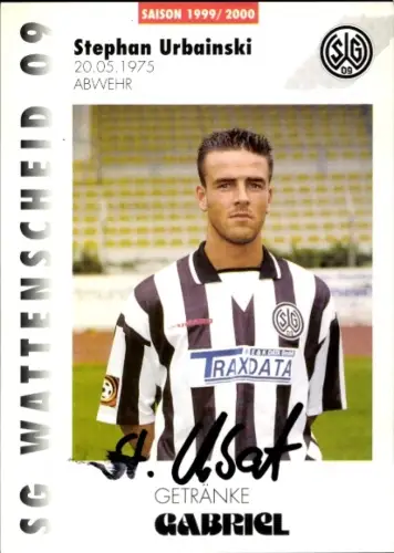 Autogrammkarte Fußballer Stephan Urbainski, SG Wattenscheid 09, Autogramm