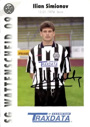 Autogrammkarte Fußballer Ilian Simionov, SG Wattenscheid 09, Autogramm