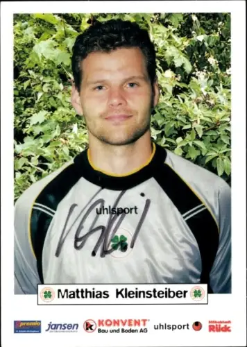 Autogrammkarte Fußballer Matthias Kleinsteiber, Rot Weiß Oberhausen, Autogramm