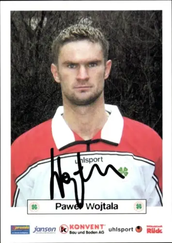 Autogrammkarte Fußballer Pawel Wojtala, Rot Weiß Oberhausen, Autogramm
