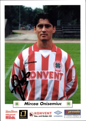 Autogrammkarte Fußballer Mircea Onisemiuc, Rot Weiß Oberhausen, Autogramm