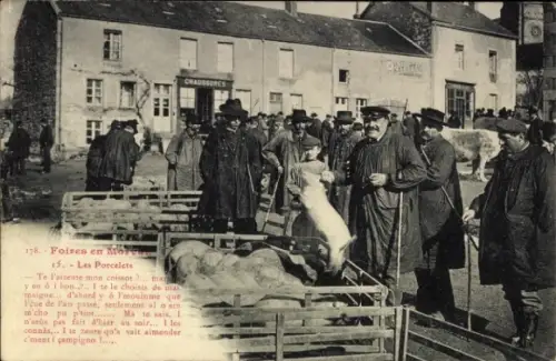 CPA  Foires en Morvan, Les Porcelets