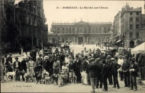 CPA Bordeaux Gironde, Le Marché aux Chiens