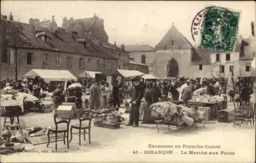 CPA Besançon Doubs, Marché aux Puces