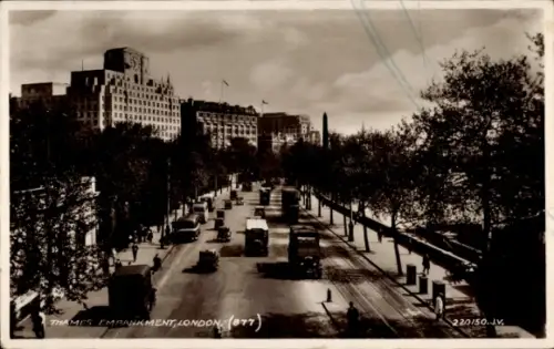 Ak London England, Thames Embankment