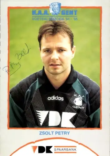 Autogrammkarte Fußballspieler Zsolt Petry, Autogramm