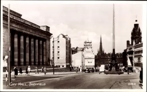 Ak Sheffield Yorkshire England, City Hall