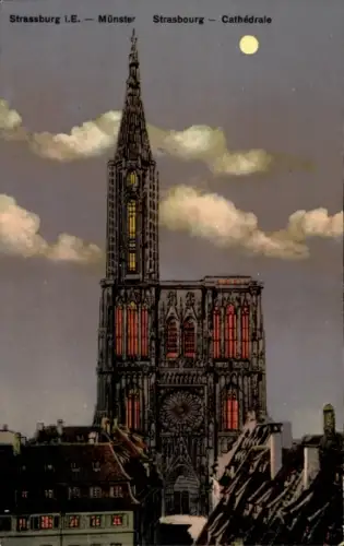 Ak Straßburg Elsass Bas Rhin, Münster