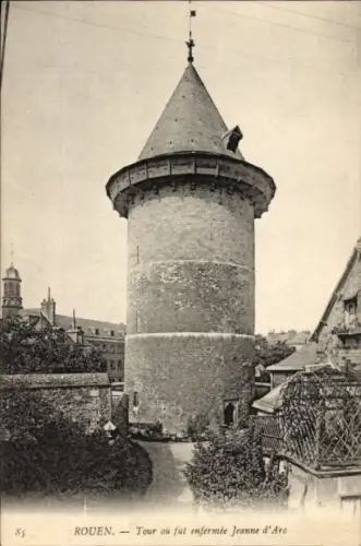 Ak Rouen Seine Maritime, Turm, Jeanne d'Arc,   Bedeutung