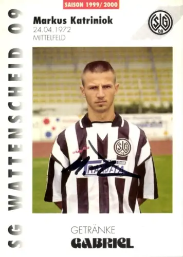 Autogrammkarte Fußballer Markus Katriniok, SG Wattenscheid 09, Autogramm