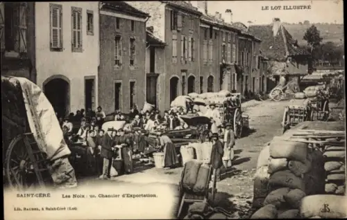 CPA Saint Céré Lot, Les Noix ut. Chantier d'Exportation