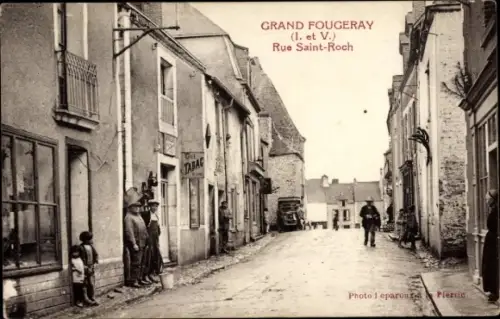 Ak Grand Fougeray Ille et Vilaine, Rue Saint Roch